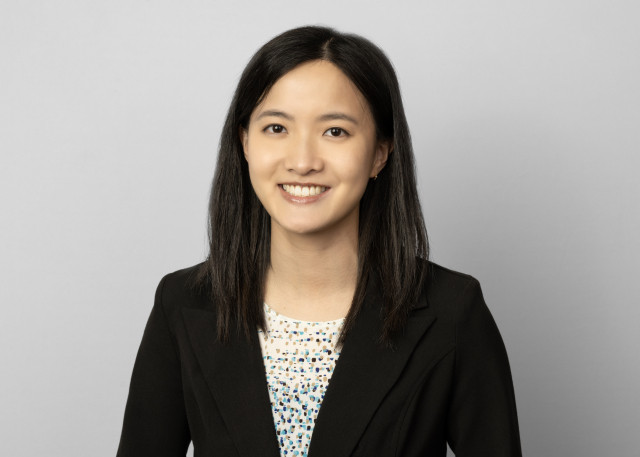 Sara Chen in suit coat with gray background